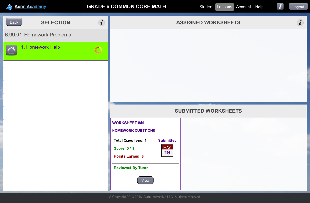 Homework Help | Axon Academy
